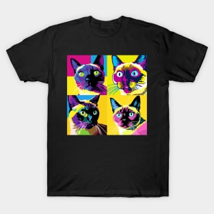 Siamese Cat Pop Art - Cat Lover Gift T-Shirt